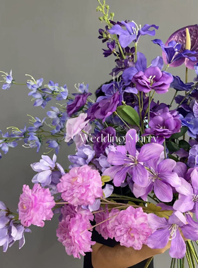 仿真装饰花轻奢高级感复古蝴蝶兰