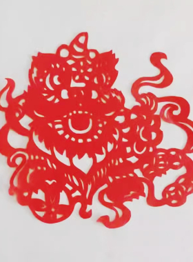 图样剪刻纸狮子舞狮小尺寸