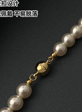 小米珠珍珠项链女款锁骨链