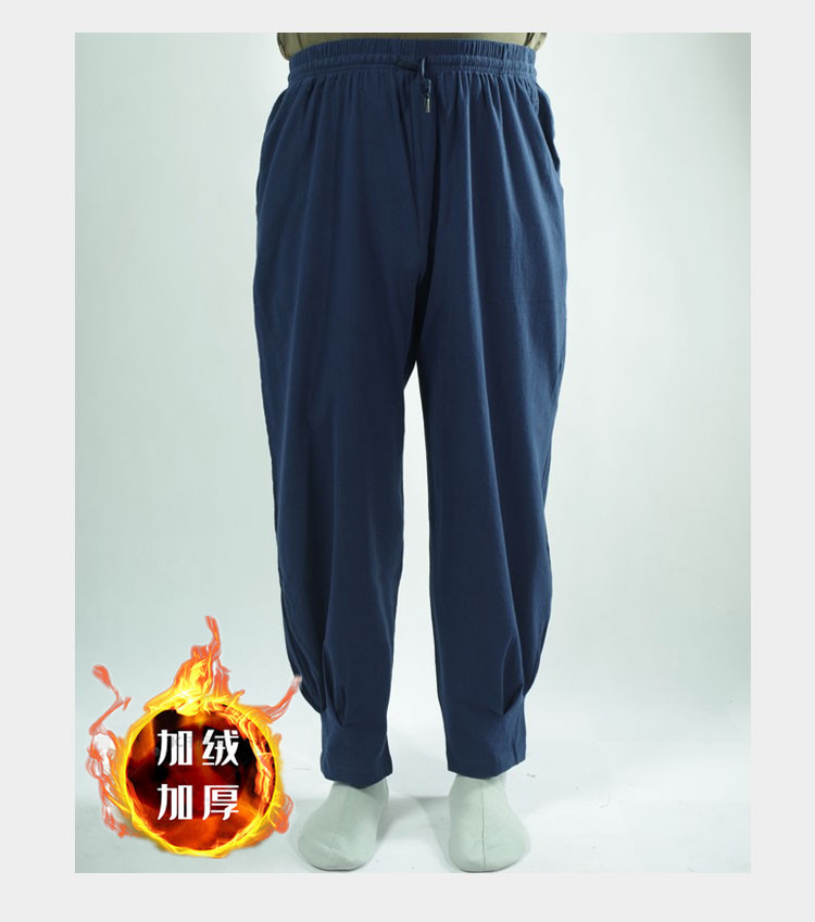 水洗亚麻免绑腿加绒僧裤短褂裤无拉链棉麻居士裤宽松和尚裤保暖,淘宝优惠券,粉丝福利购,淘宝优惠卷