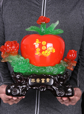 平安富贵多宝阁电视柜苹果装饰品