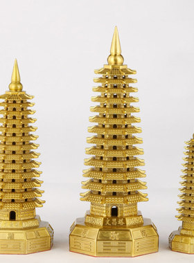 全铜文昌塔书房书桌工艺品