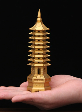 九层全铜文昌塔书房书桌摆件