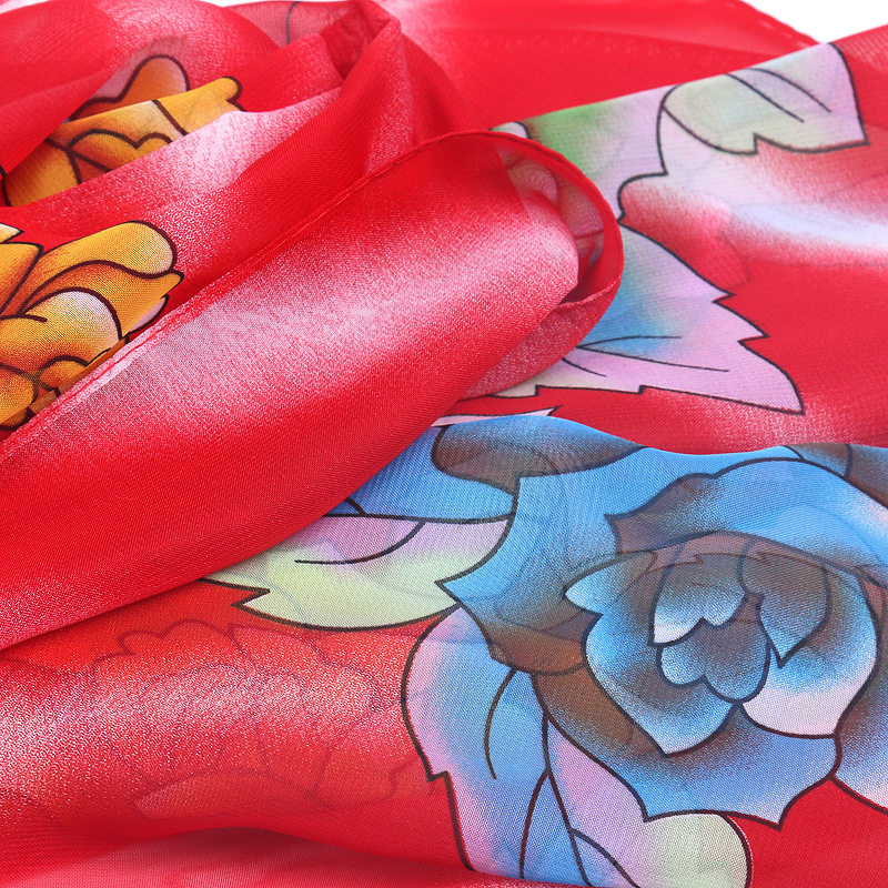 2019春季新款雪纺长丝巾小纱巾女礼品印花丝巾广场舞大妈围巾女小,淘宝优惠券,粉丝福利购,淘宝优惠卷