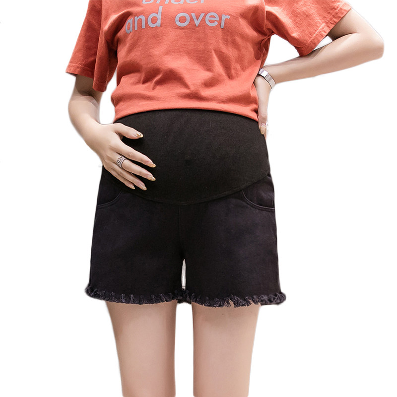 孕妇外穿韩版牛仔春秋季打底三分裤 米宝澜孕装孕妇打底裤