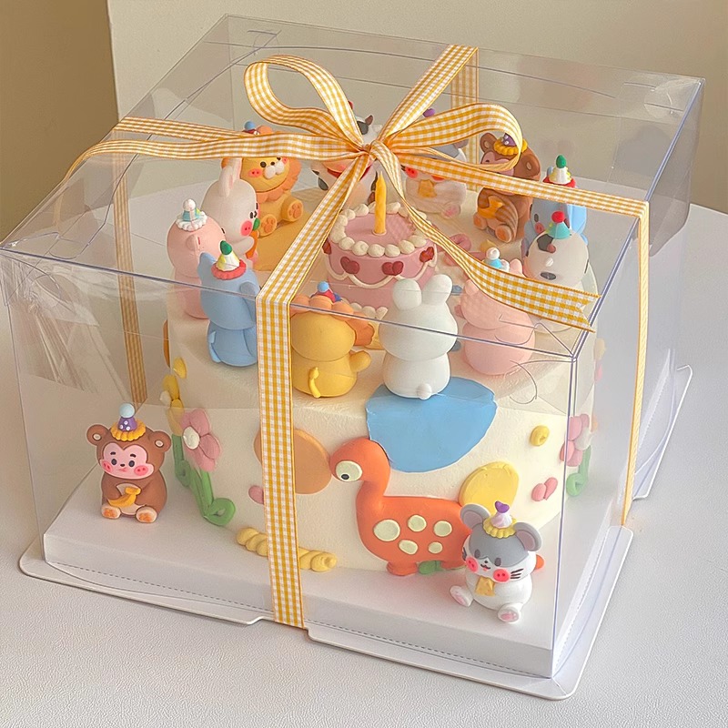 卡通软胶小动物蛋糕装饰摆件老虎猴兔儿童宝男女孩生日烘焙插件0,淘宝优惠券,粉丝福利购,淘宝优惠卷