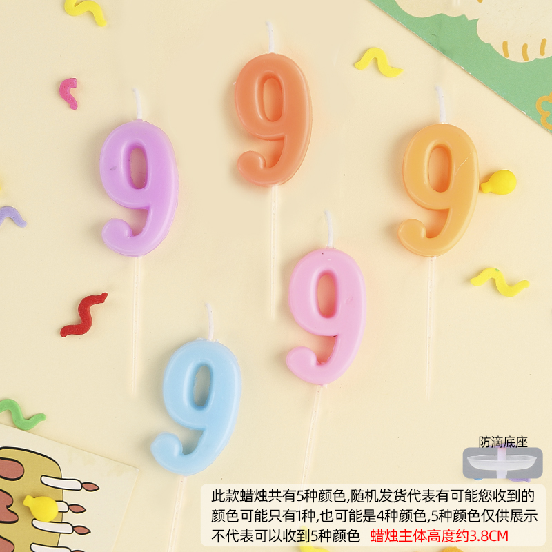 儿童生日彩色数字蜡烛生日派对用品0-9蛋糕粉烛生日蛋糕25个装-图0