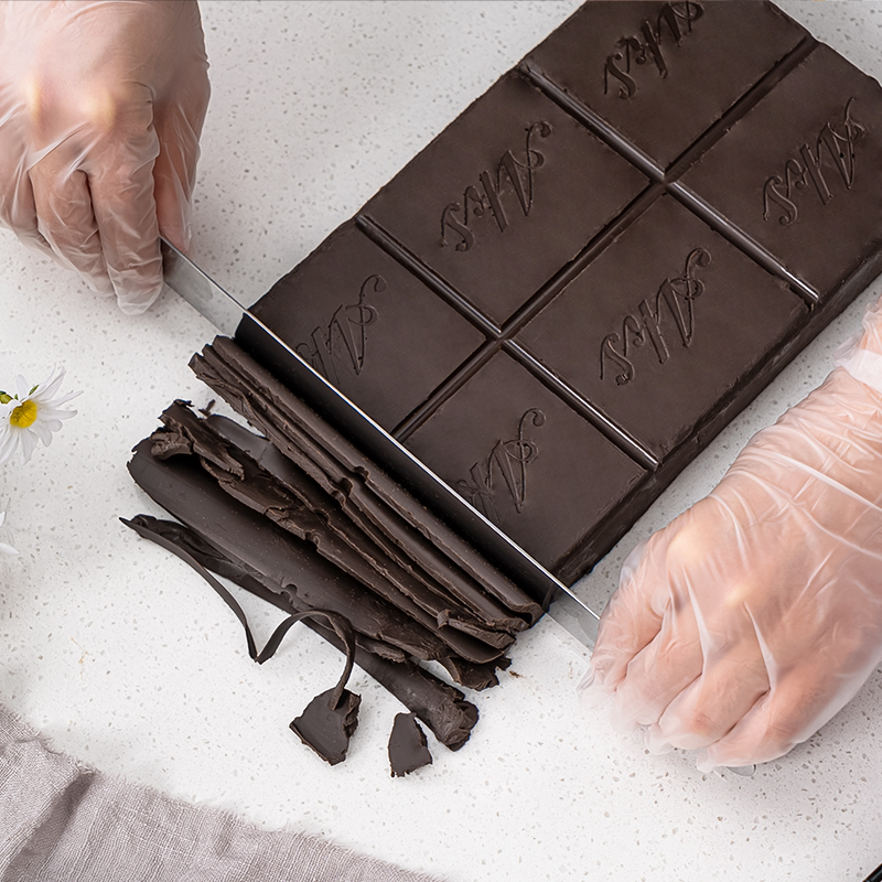 爱巧士代可可脂巧克力特白砖黑彩色大板块纯排砖模具烘焙原料商用