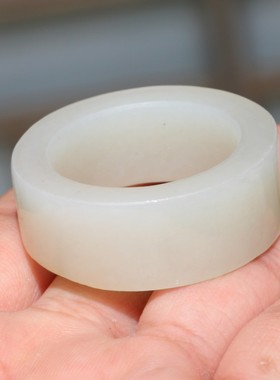 玉环玉石戒指和田玉籽料白玉扳指