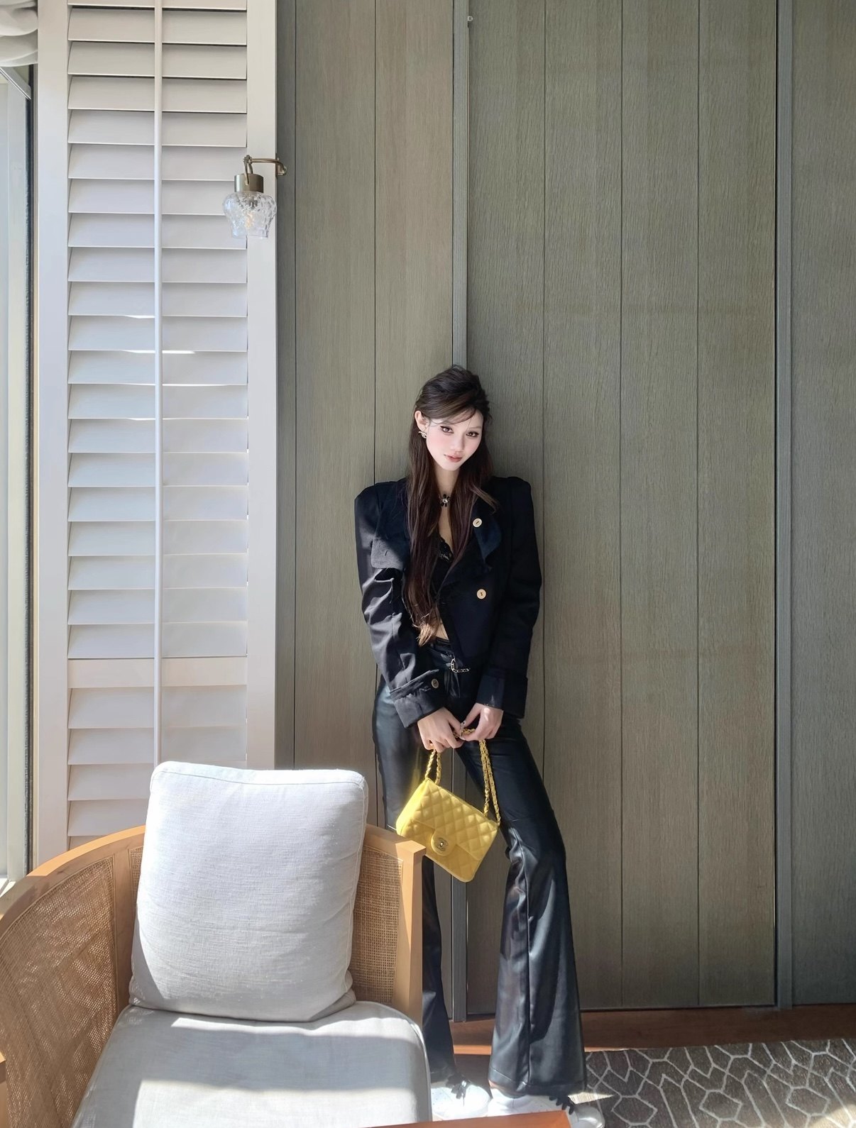 GGQSDZ【皮感神裤】pu皮裤百搭黑色长裤子女冬休闲裤,淘宝优惠券,粉丝福利购,淘宝优惠卷