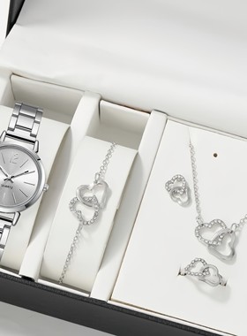 2026年新款女士项链送女朋友情人节礼物礼盒装浪漫永结同心锁骨链