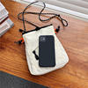 One-shoulder crossbody small square bag nylon cell phone bag for women