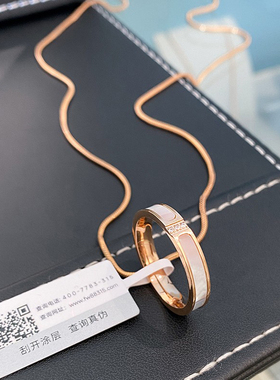 CELIE KALIRA白贝母高级感素圈情侣戒指简约小众轻奢男女指环礼物