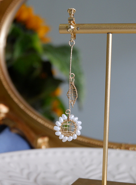 向日葵多种戴法小众项链新品