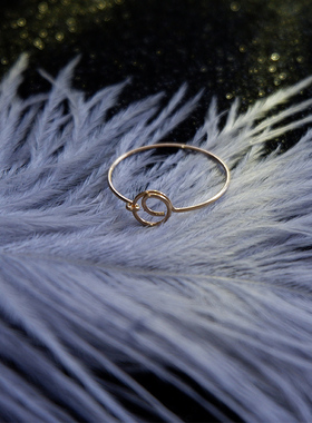 手作月亮光面戒指叠戴日常