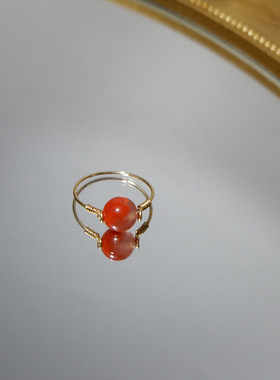 手作新品红飘花UNELGE秋南玛瑙