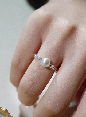 UNELGE女925银原创设计碎银戒指