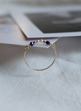 UNELGE女包金原创青金石戒指