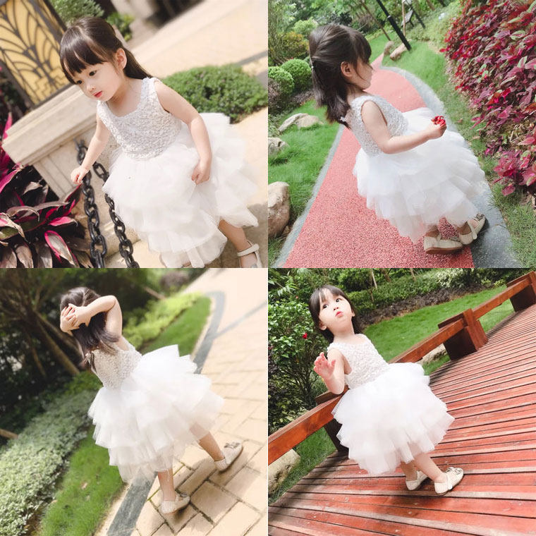 一周岁女宝宝礼服夏季小女孩洋气公主裙六一儿童演出服白色蓬蓬裙,淘宝优惠券,粉丝福利购,淘宝优惠卷