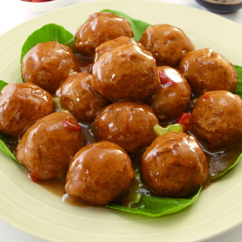 Fish egg pissing beef meatball skewers combination hot pot meatballs