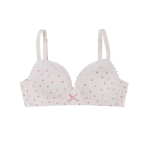 JoyceBra法式碎花蕾丝边内衣聚拢小胸显圆显大收副乳防下垂文胸女 - 图3