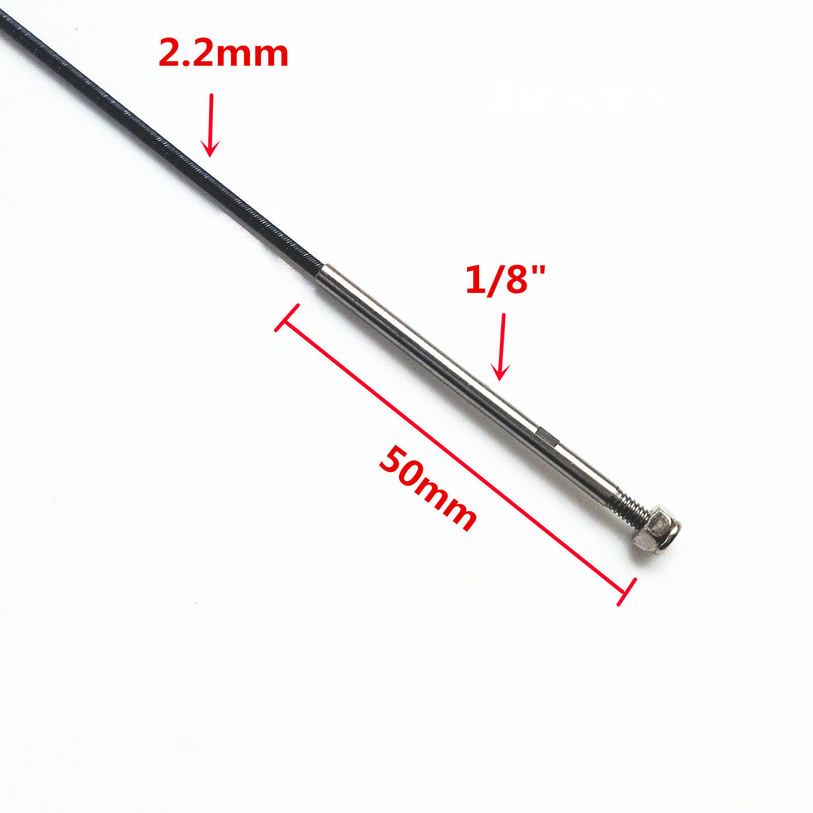 .3175mm一体化软轴 2.2软轴+3.18硬轴头无刷电船轴系 - 图0