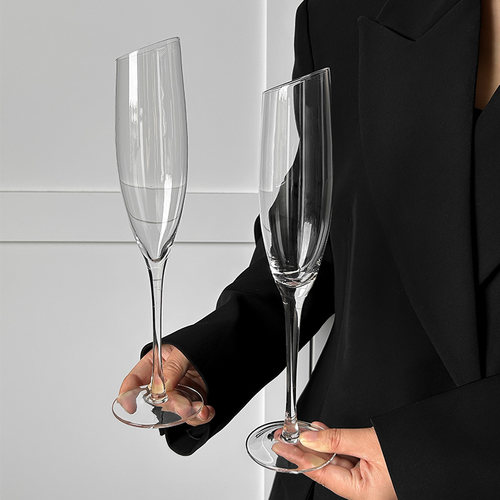 法式ins博主高脚香槟杯起泡甜酒杯浪漫仪式感葡萄酒玻璃鸡尾酒杯 - 图1