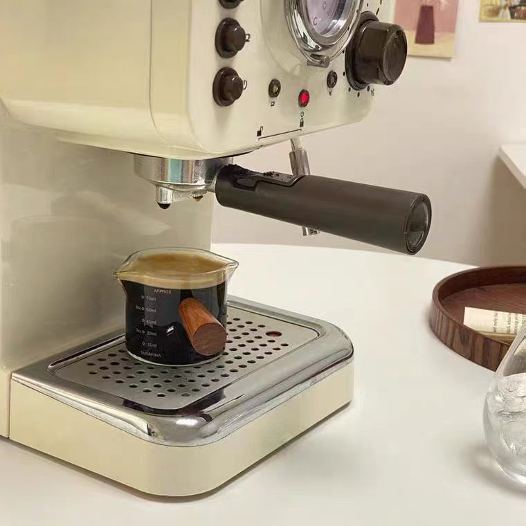 浓缩咖啡小奶盅杯玻璃迷你手柄带把牛奶壶料汁奶缸木柄汁斗倒奶罐,淘宝优惠券,粉丝福利购,淘宝优惠卷