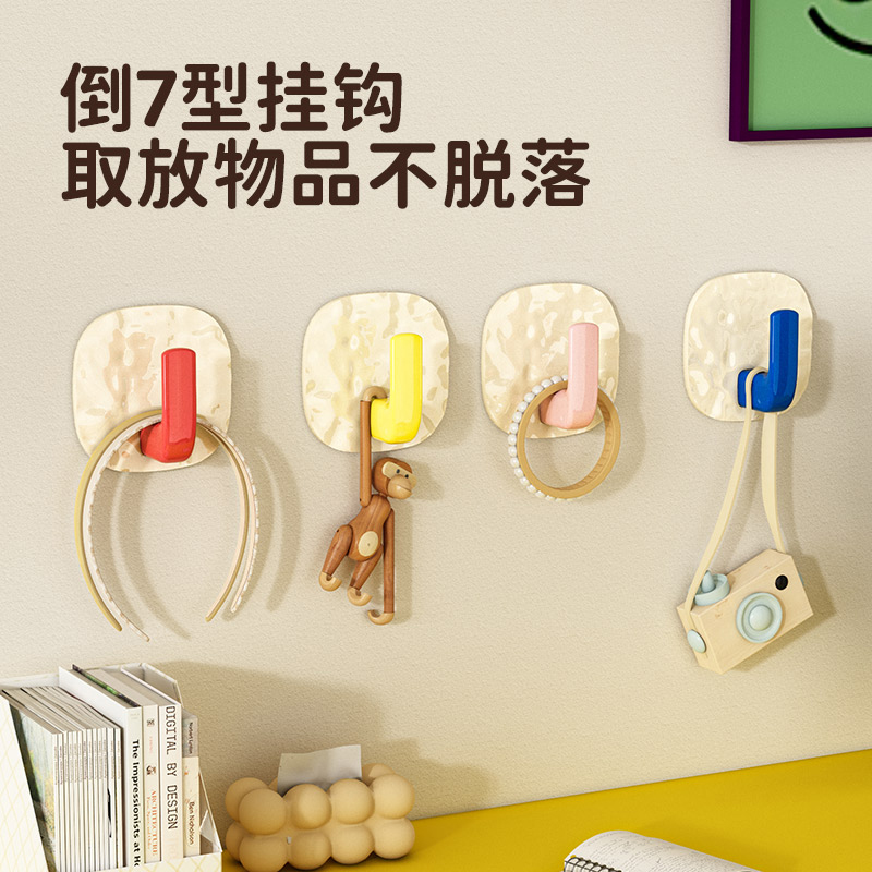 多巴胺挂钩免打孔强力承重粘胶卫生间浴室门后毛巾置物架无痕粘贴 - 图1