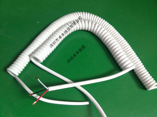 白色2芯弹簧线 PU弹弓线 0.3平方螺旋线 - 图0