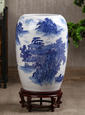 景德镇陶瓷落地花瓶缸卷轴收纳