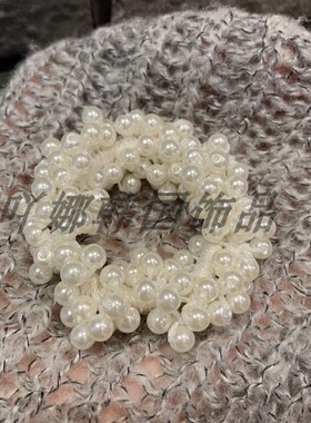 东大门耐拉甜美发绳网红手工串珠