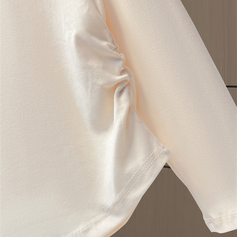 女童纯棉长袖t恤短款修身春秋装白色上衣中大儿童宝宝打底衫内搭,淘宝优惠券,粉丝福利购,淘宝优惠卷