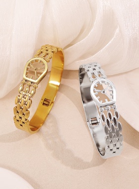 轻奢小表盘镂空手镯高级感