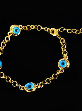 蓝眼睛海蓝恶魔之眼项链手链