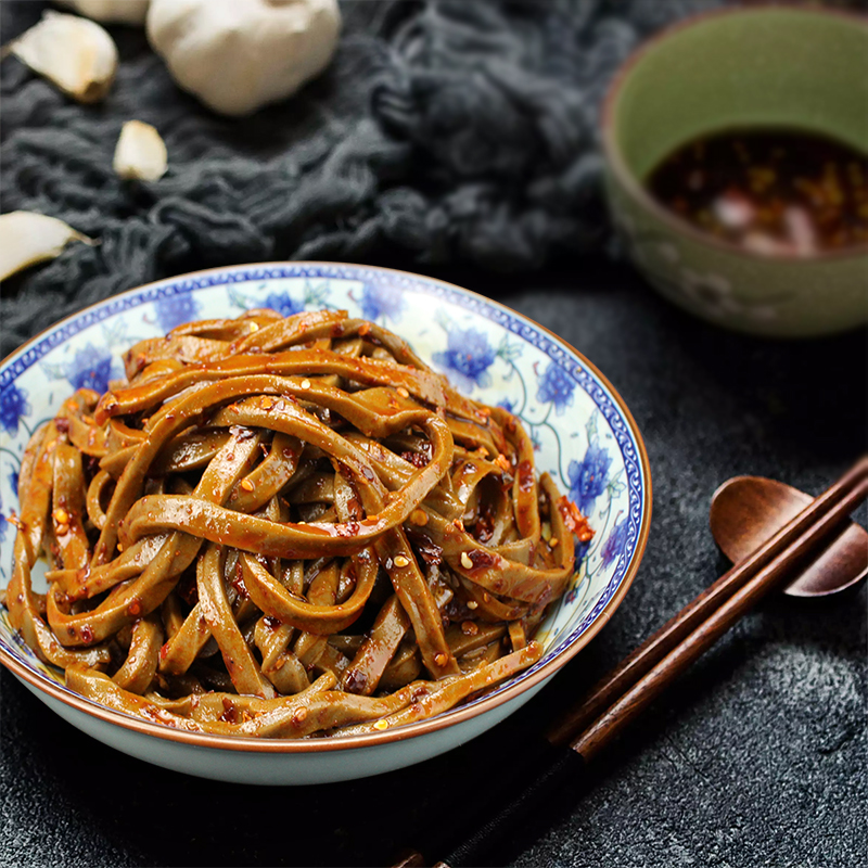 醋粉陕西宝鸡岐山特色产美食小吃速食天缘开袋即食面皮黑凉皮正宗 - 图0