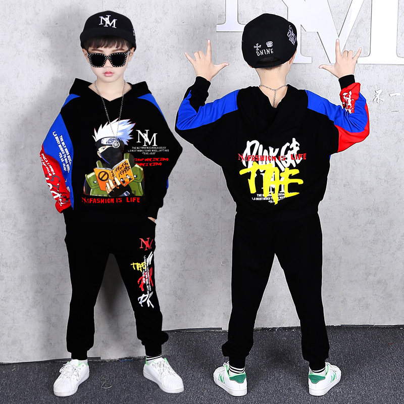 火影忍者童装卫衣男童2025新款儿童服装长袖t恤春男孩衣服卡卡西