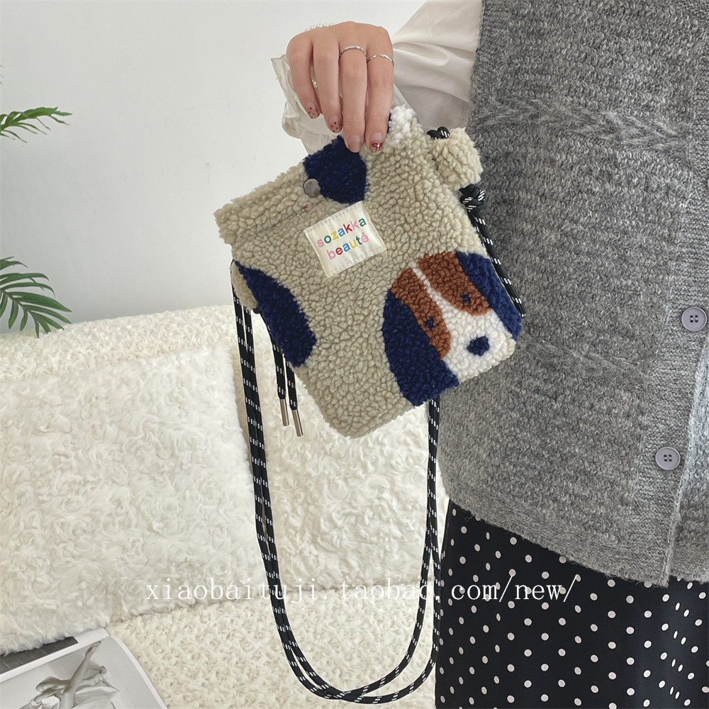 小白兔几 秋冬毛绒爱心款收纳袋逛街单肩斜挎包手机化妆品整理包,淘宝优惠券,粉丝福利购,淘宝优惠卷