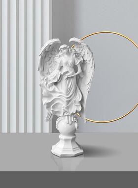 希腊女神石膏像摆件欧式天使小天使迷你小号桌面拍照人像雕像雕塑