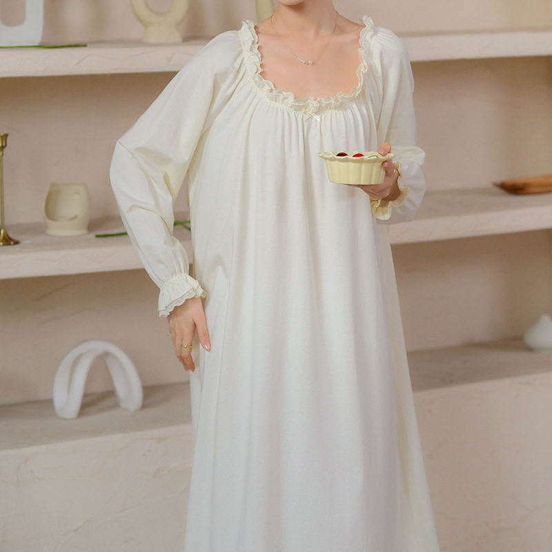 性感高级宫廷风法式公主睡裙女款长袖绝美仙女大码纯棉睡衣春秋季,淘宝优惠券,粉丝福利购,淘宝优惠卷