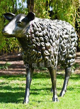 铜雕鸭子雕塑户外公园草地景观装饰铸铜玻璃钢树脂仿铜动物小鸭子