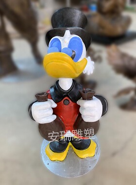 卡通公园摆放彩绘米老鼠定做铜雕