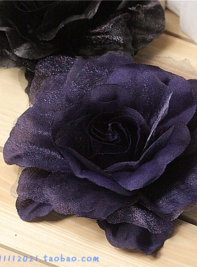 黑色服装装饰头饰仿真假花花朵