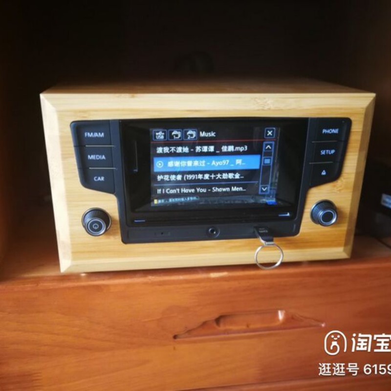 家用发烧蓝牙实木复古迷你音响HIFI高保真纯cd机带功放usb收音机-图0