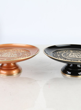 关公佛堂供盘纯铜财神