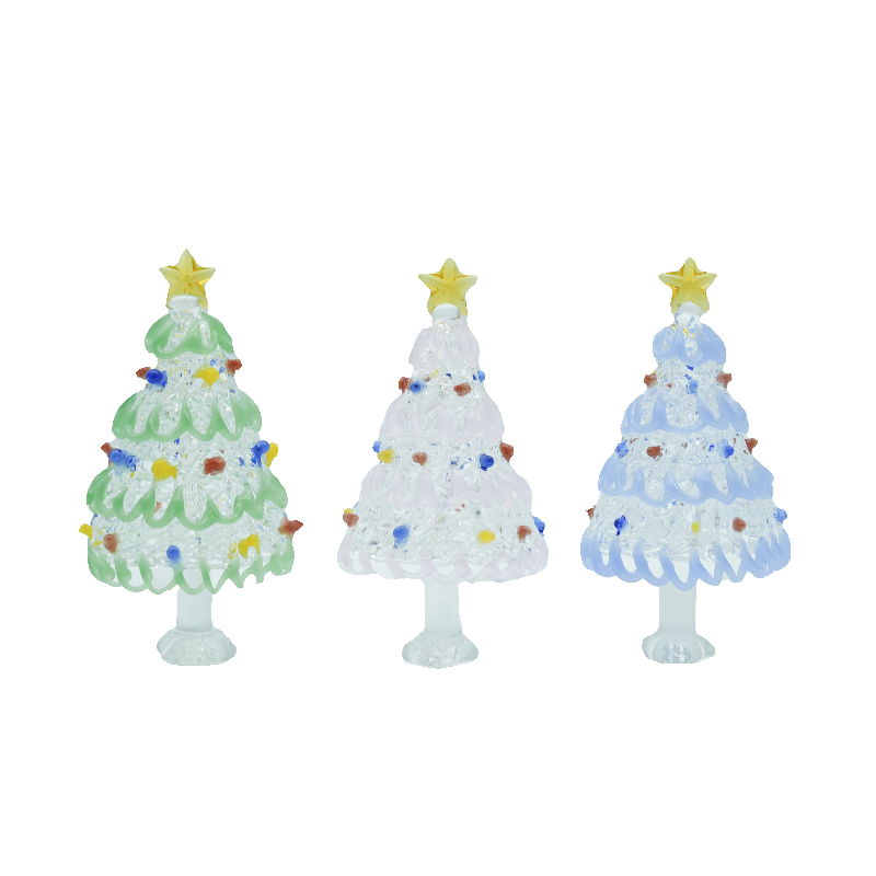 淄博琉璃绕丝圣诞树桌面摆件奶油风家居书桌创意装饰品圣诞节礼物