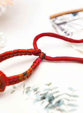 纯手工可调节红玫瑰手链