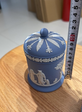 英国Wedgwood韦奇伍德中古玉石浮雕咖啡杯首饰盒  花瓶 香盒 蛋杯
