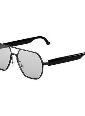 【Ai翻译】智能蓝牙眼镜GS12美式复古金属双梁磁吸充电变色镜片