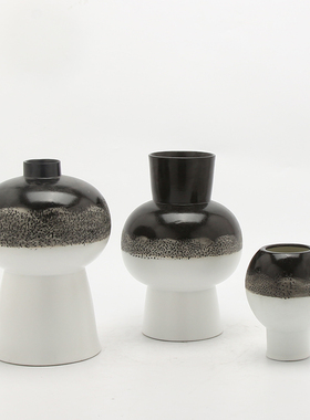 新中式风复古简约样板房玄关花瓶